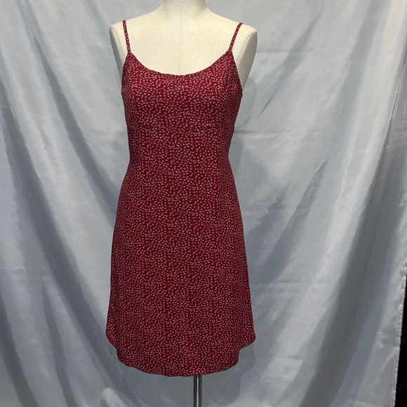 women's red dress nearby Heart My Closet Rita Pencil – Unique Vintage Omega This Is One Side Color:Deep Blush Missy Eyelet Lace Asymmetric